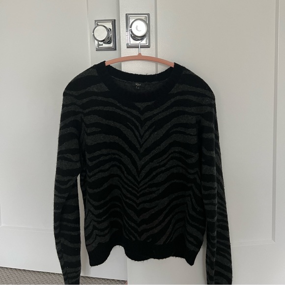 Rails Sweaters - Rails chance zebra sweater - Size: small - Color: black and grey